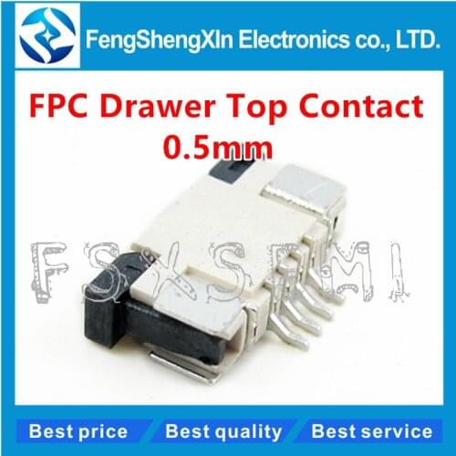 10pcs/lot FPC Connector socket 0.5MM 40P Drawer Top Contact Type 4p 5/6/7/8/9/10/12/14/15/16/17/18/19/20/22/24/26/28/30/32~40P