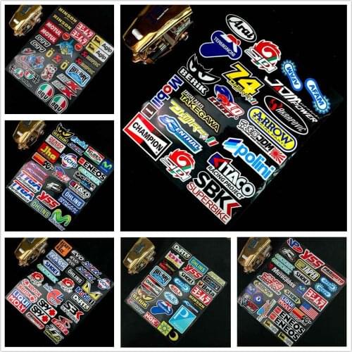 12PCS/SET Motorcycle Stickers Reflective car accessories Decals for Racing Motor helmet car styling Waterproof 18CM x 27CM