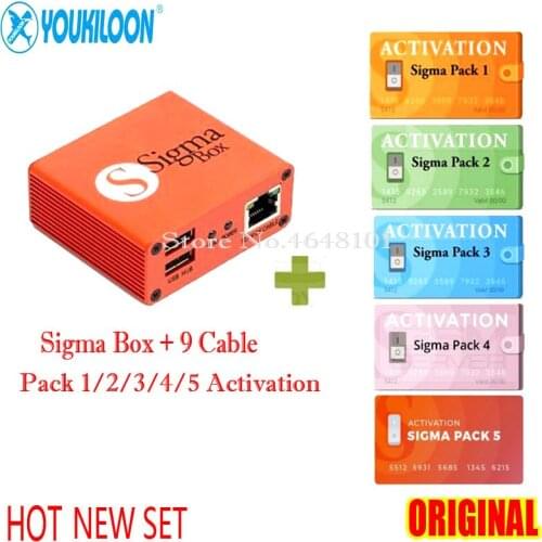 Newest Sigma Box Original Sigma box with 9 Cable with Activation Pack1+Pack2+Pack3 + Pack4 +Pack5 new update for huawei