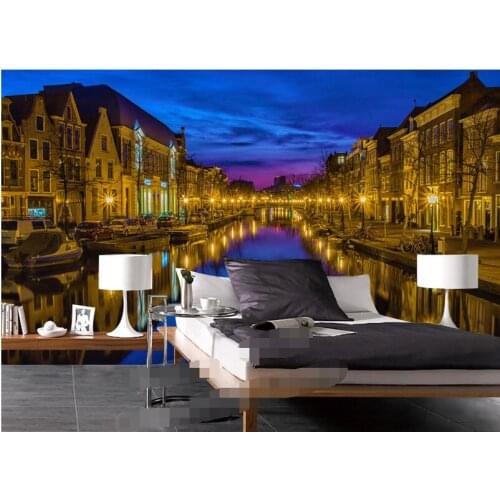 3d room wallpaper custom mural non-woven picture 3d The river Thames at night painting photo 3d wall murals wallpaper