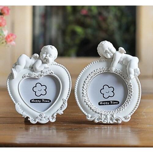 White Mini Picture Frame for Lovely Baby,Heart Shaped Photo Frames Home Decor,Porta Retrato Moldura Creative Wedding Photo Frame