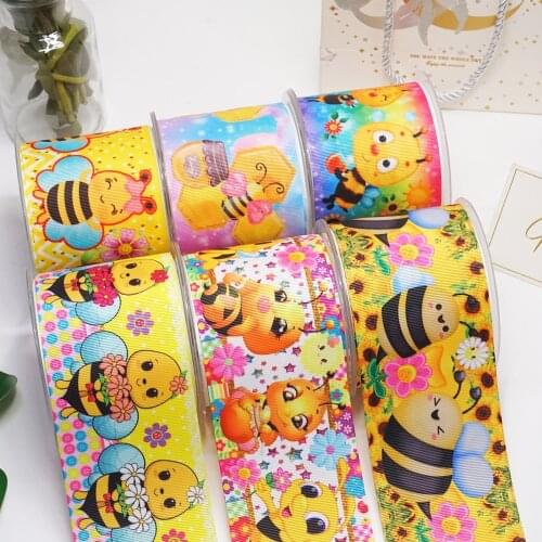 Free shipping 2021new arrival 50yards cartoon printed grosgrain ribbons 54260