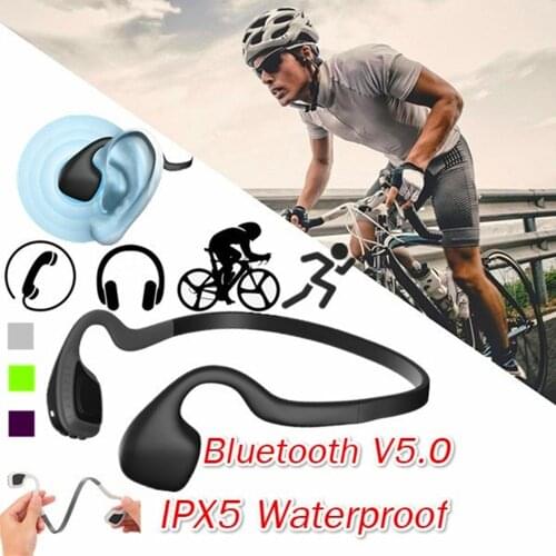 KINGSTAR Bone Conduction Wireless Headphones Bluetooth Earphone with Microphone Sports Waterproof Handsfree Gaming Headset
