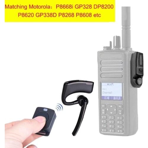 Walkie Talkie Wireless Earpiece Bluetooth Headset Two Way Radio Earphone For Motorola P8668i GP328 DP8200 P8620 GP338D P8268