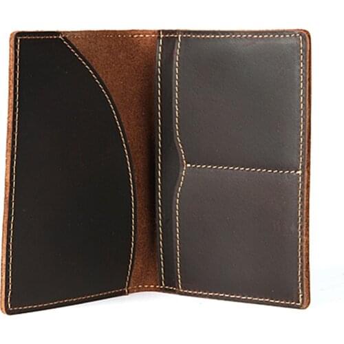 Crazy horse Leather Men Passport wallet Passport Holder wallet Men Genuine Leather Wallet travel passport cover Card holder cas