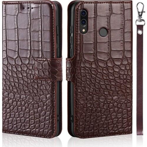 Flip Phone Case for Huawei Nova 3 Cover Crocodile Texture Leather Book Design Luxury Coque Wallet Capa With Strap Card Holder