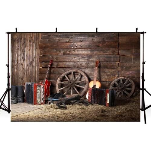 Rural Farm Barn Haystacks Interior Scene Baby Photography Background Customized Photographic Backdrops For Photo Studio