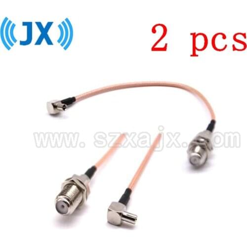 JX2 Pieces RF cable F to TS9 cable F female to TS9 right angle RG316 Pigtail cable 15cm for Huawei 3G/4G USB Modem free shipping