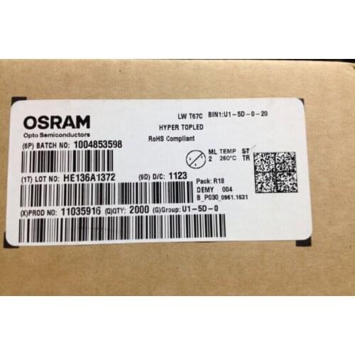 LWT67C-S2T2-3C5D Osram Osram 12103528 white white highlight automobile instrument tray