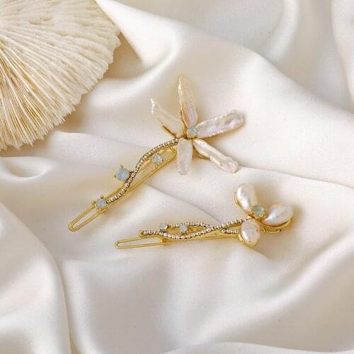 Fashion Pearl Flower Barrettes Hair Clips Hair Accessories Fresh Mori Flower Headdress Small Hairpin Internet Celebrity Clip