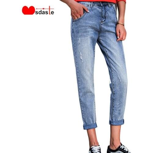 MsDaste Womens Ripped Jeans