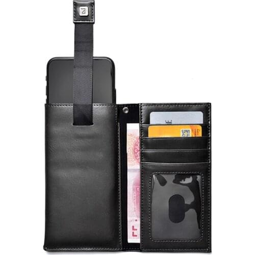 Men Phone Bags For Mobile Phones Below 6.4 Inches Wallet Phone Storage Pockets Men ID Credit Card Holder Wallet Cellphone Case
