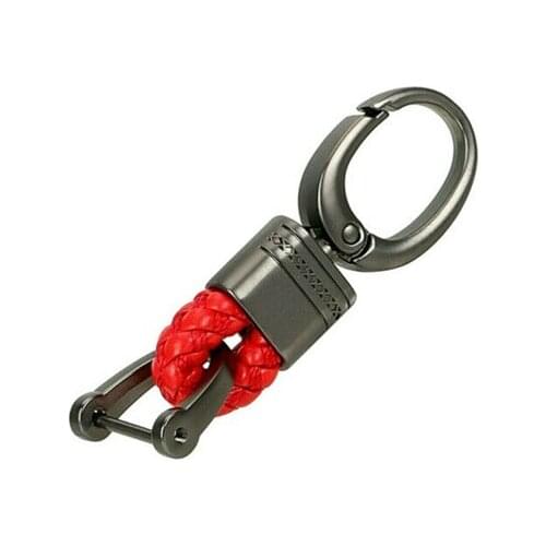 Men Creative Metal Woven Leather Keychain For Women Fashion Key Accessories Car Key Holder Carabiner Car Key Rings