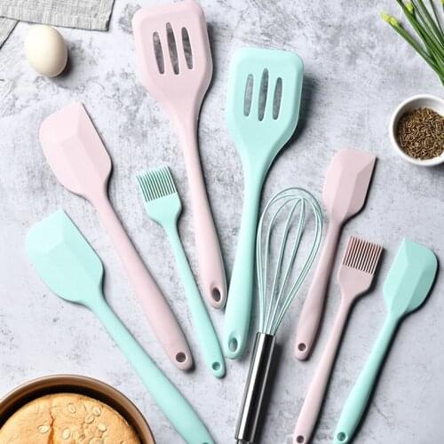 New Color Silicone Kitchenware Five-Piece Set Oil Brush Whisk Cream Spatula Kitchen Baking Cooking Creative Tools Accessories