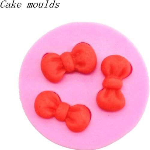 Wholesale Silicone mold K095 Mini Bow shape Clay mold Decoration Fondant Cake mold