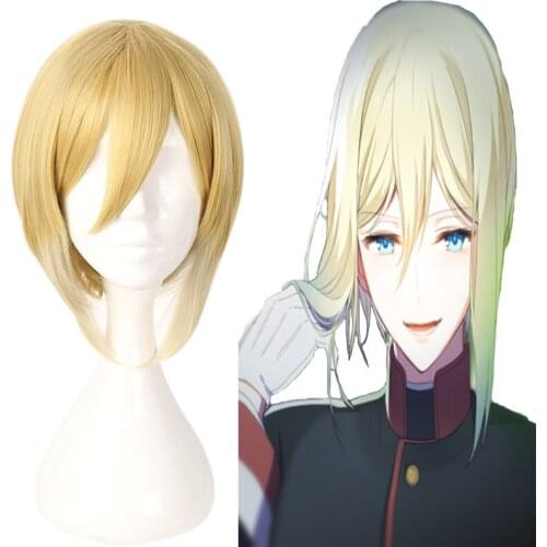 Anime The Royal Tutor Cosplay Leonhard Von Glanzreich Golden Cosplay Wigs Halloween Party Oushitsu Kyoushi Heine Cosplay Wigs