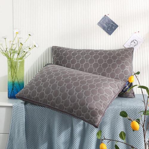 Quilted Quilted High-Elasticity Fluffy Sleeping Pillow for Homes and Hotels Soft Skin-Friendly Pillow Core