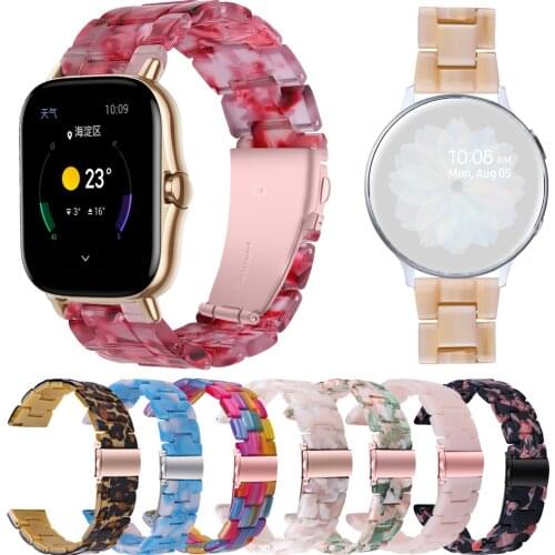 New 20mm Light Resin Bracelet for Huami Amazfit GTR 42/Bip U-S/GTS/2/2e Band Strap Smooth Belt Smart Accessories Quick install