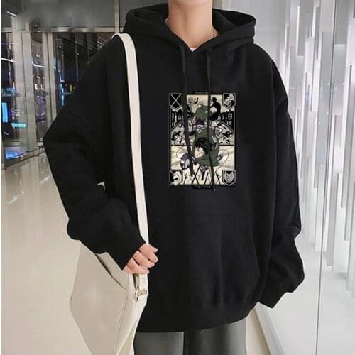 Hot Japanese Anime Attack on Titan Graphic Hoodies Sweatshirt Men Harajuku Oversized Casual Pullover Streetwear Winter Hoodies