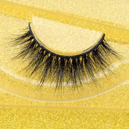 Visofree 3D Mink Eyelashes Hand Made Full Strip Lashes Medium Volume Fluffy False Eyelash Makup Reusable Eye Lashes Natural R02