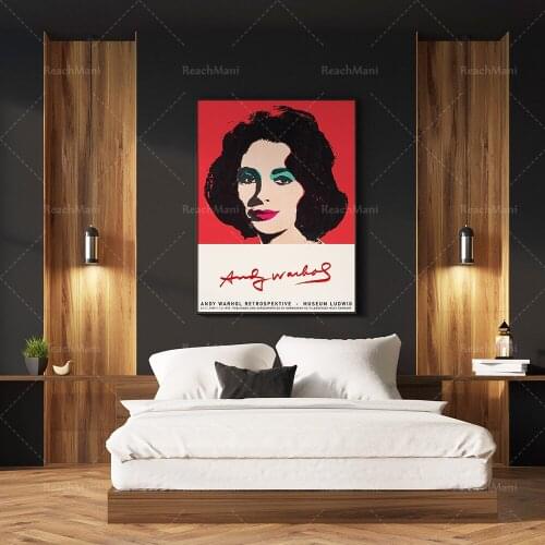 Andy Warhol Liz Exhibition Poster/Elizabeth Taylor Art Print/Printable Taylor Art Poster