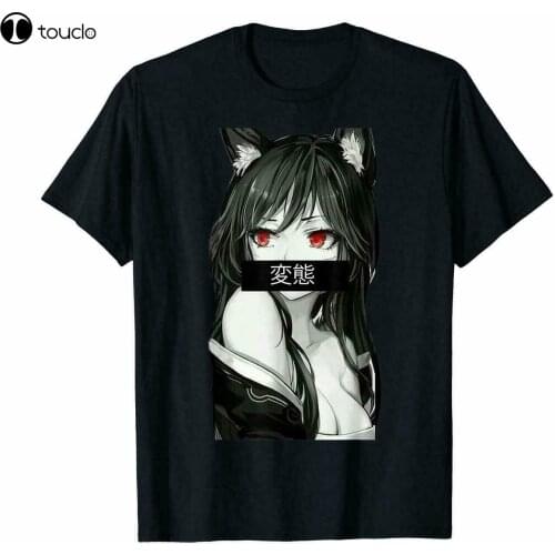 Japanese Anime Fox Girl - Cute Hentai Girl T-Shirts Cotton