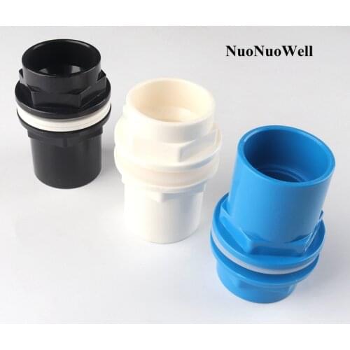 1pc 40mm PVC Pipe Connectors Aquarium Fish Tank Inlet Outlet Joints Aquatic Pet Water Tank Supply Socket Drainage UPVC Tube Tool