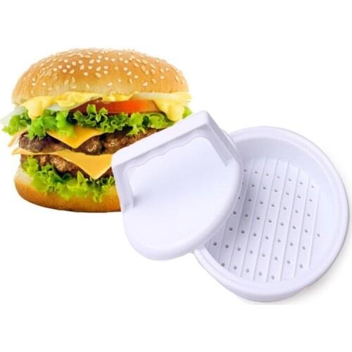 1 PC Round Shape Hamburger Press Food-Grade Plastic Hamburger Meat Beef Grill Burger Press Patty Maker Mold Kitchen Tool
