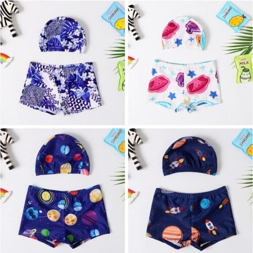 2020 Trendy Fashion Handsome Boys' Beach Pants Quick Dry Print Rocket Satellite Spray Plus Size S-XXL