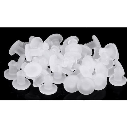 40Pcs 2.5mm Silicone Rubber Stopper Solid High Temp Soft Round Silicone Rubber Electric Appliance Anti Dust Bottle Plug Stopper