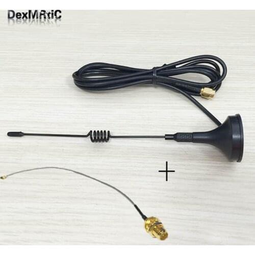 433Mhz radio antenna RP SMA male 3dbi magnetic base with extension cable + RF IPX / u.fl to RP-SMA Female Pigtail Cable 15cm