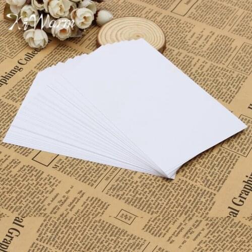 KIWarm Top Grade 50Pcs A4 Self Adhesive Glossy Paper Label Sticker for Photographic Photo Inkjet Printer Paper Craft Paper