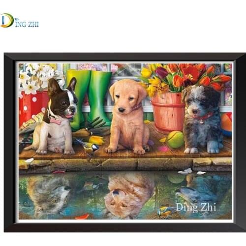 Diamond Painting Animal 5D DIY Wolf Dog Full Square Round Diamond Embroidery Mosaic Cross Stitch Handmade Home Decoration Gift