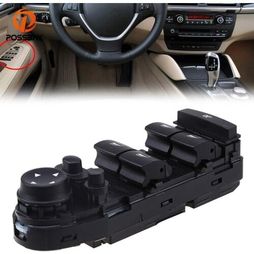 POSSBAY Car Front Left Master Electric Power Control Switch for BMW X5 E70 2007-2013 Window Switch for BMW X6 E71 2008-2014
