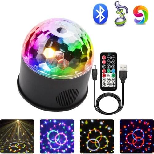 Bluetooth Music Remote control 9W RGB MP3 ktv Disco Party Outdoor Colorful USB Stage LED Light Magic Crystal Ball