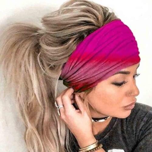 Bohemia Headband For Women Print Elastic Wide Hairband Sport Running Fitness Hair Rope With High Quality Famale Hair Accessories