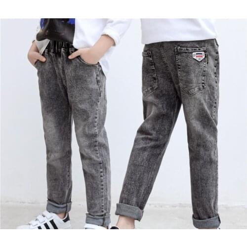 Kids Jeans For Boys Clothes Kids Cowboy Sports Pants Children Denim Trousers Clothing Boy Bottoms Size 3-14Y