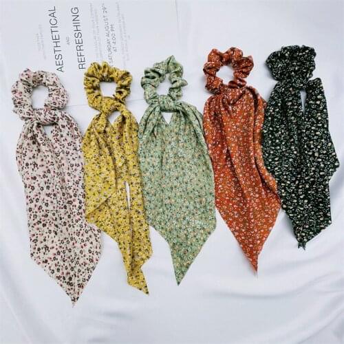 Europe And America Ldyllic Wind Streamers Hair Ring Miss Disk Hair Horsetail Floral Large Intestine Circle