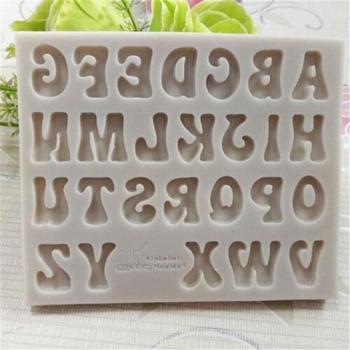 1 Piece Capital / Letter / Number Silicone Mold Fondant Cake Decoration Tool Chocolate Candy Mold