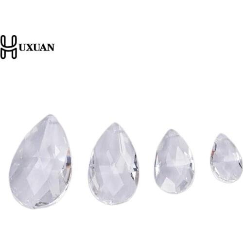 Clear Chandelier Glass Crystals Lamp Prisms Parts Hanging Drops Pendants 38mm-76mm Crystal Lamp Accessories