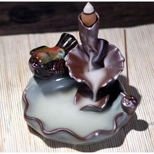 Ceramic Incense Stick Holder Joss Insense Box Insense Burner for Home Spa Aroma Fragrance Smokes