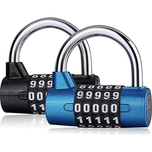 Coded Lock 4/5 Digit Password Safety Lock Wide Shackle Combination Padlock Combination Travel Security Safely Code Lock New