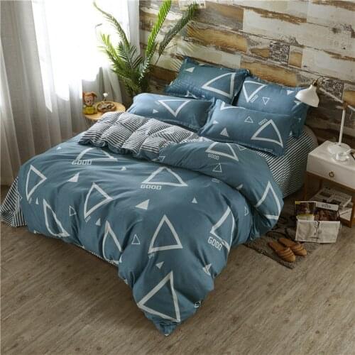 Star Printed 4pcs Bed Cover Set Kid Cartoon Duvet Cover Adult Child Bed Sheets And Pillowcases Comforter Bedding Set 61077