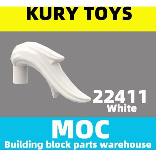 Kury Toys DIY MOC For 22411 Building block parts For Minifigure, Plume Feather Ponytail For Minifig Hair-Hat
