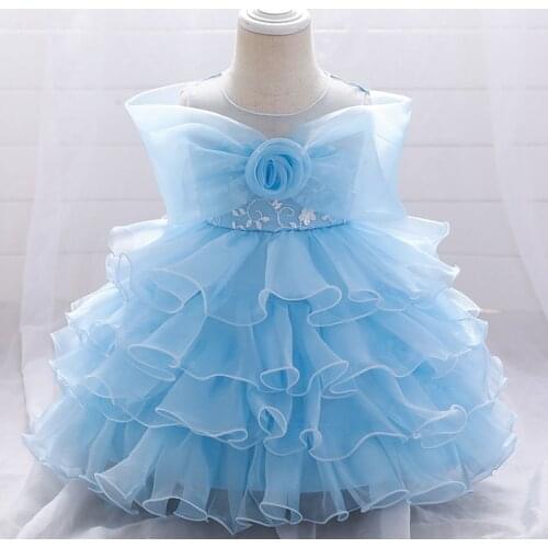 2021 New Girls Dress Newborn Baby Cute Summer Princess Clothes Elegant Wedding Party Dress For Girls 0-5 Years Old Birthday Gift
