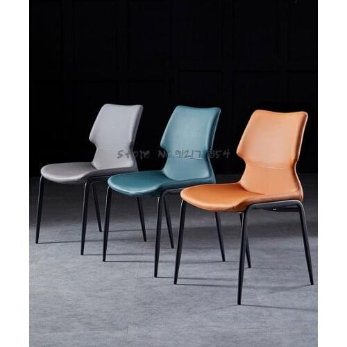 Nordic style dining chair home modern minimalist stool backrest restaurant chair negotiation hotel chair light luxury minimalist