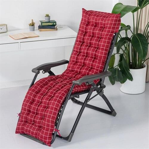 Lounger Cushion With Non-Slip Hood Soft Comfortable Recliner Sofa Cushion Rocking Chair Cushions Long Chair Pad For Garden Patio