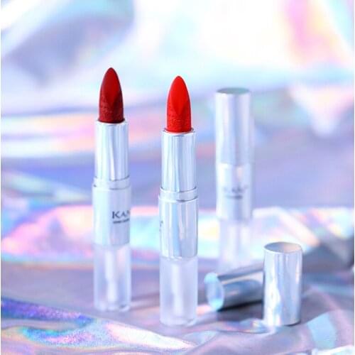Professional KAN Lipstick and raincoat lip lotion makeup waterproof Easy to color carved type lipstick