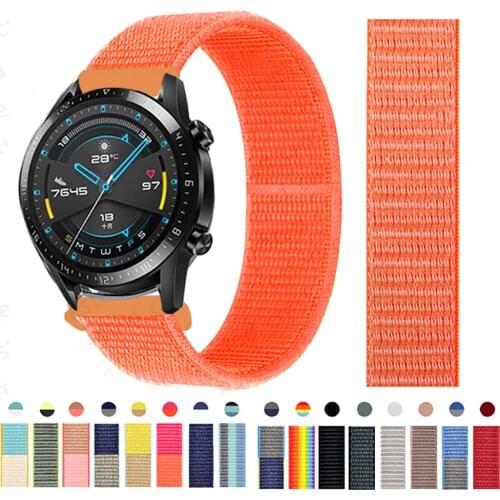 Nylon Loop Strap 20MM 22MM For Samsung Galaxy 3 Watch Strap Active2 Gear S3 Sport Wristband For Huawei Watch GT 2 Accessories