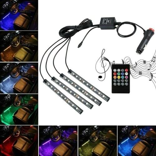 RGB Car Interior Decorative Floor Atmosphere Lamp Light Strip Car Styling car light interior